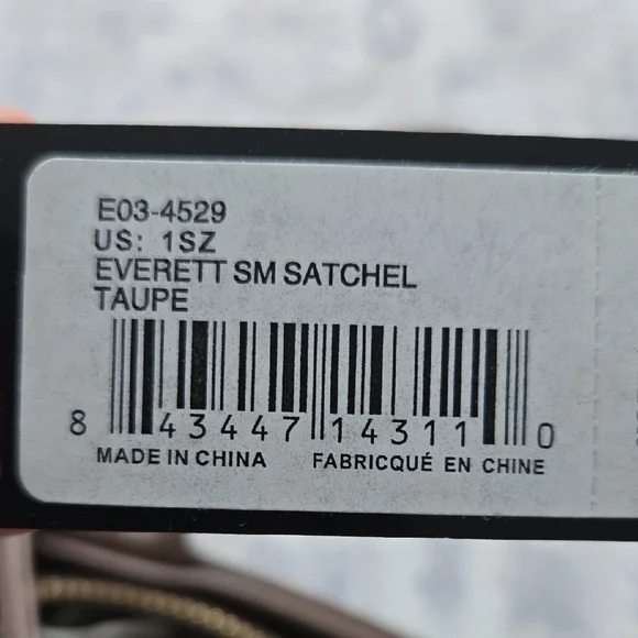 bebe Quilted Taupe Crossbody with Coin Pouch and Gold Logo - Picture 2 of 2